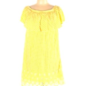 Yellow Gingham plus dress